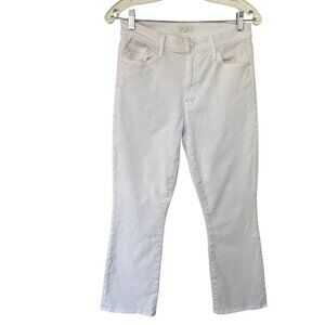 Mother Jeans The Insider Crop White Cream Sz 29 Glass Slipper